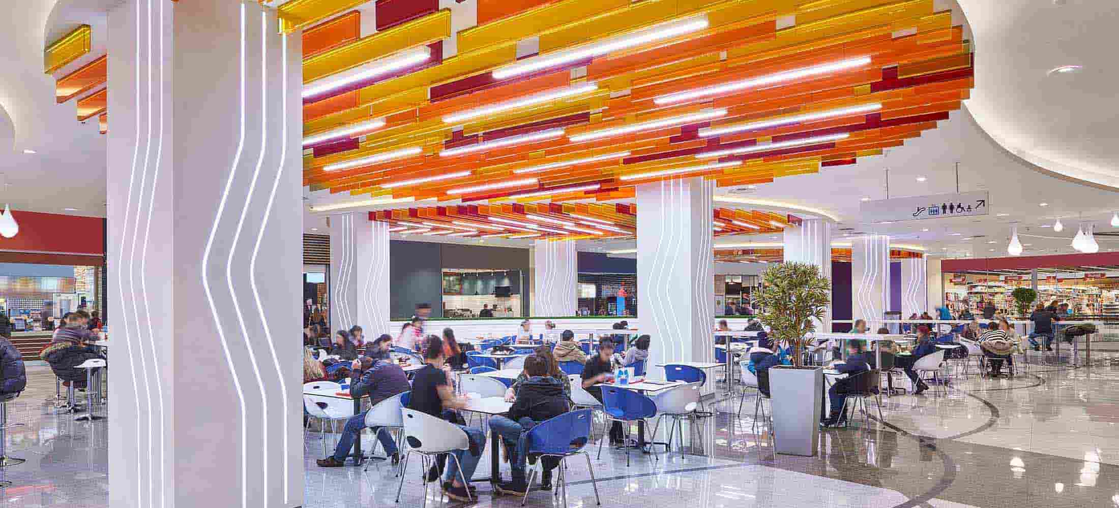 modern food court in shopping mall